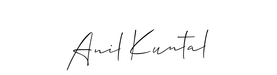 Make a short Anil Kuntal signature style. Manage your documents anywhere anytime using Allison_Script. Create and add eSignatures, submit forms, share and send files easily. Anil Kuntal signature style 2 images and pictures png