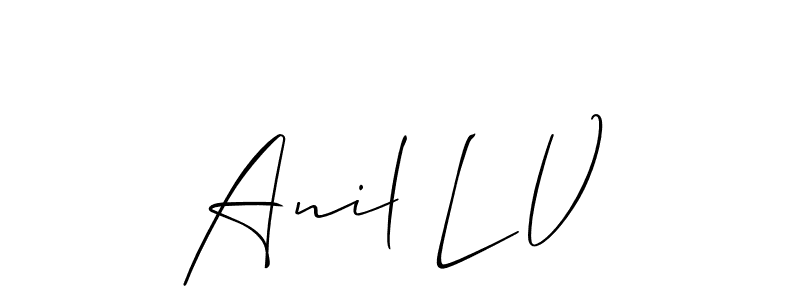 Make a short Anil L V signature style. Manage your documents anywhere anytime using Allison_Script. Create and add eSignatures, submit forms, share and send files easily. Anil L V signature style 2 images and pictures png