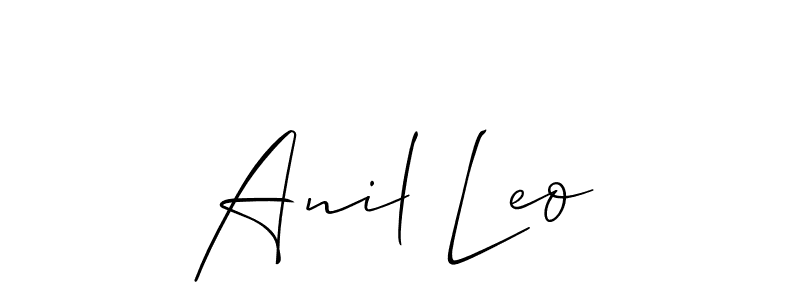Create a beautiful signature design for name Anil Leo. With this signature (Allison_Script) fonts, you can make a handwritten signature for free. Anil Leo signature style 2 images and pictures png