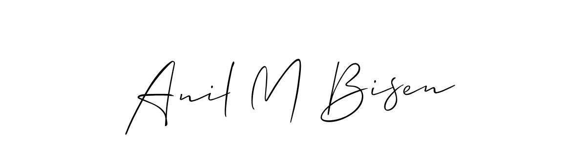 Make a beautiful signature design for name Anil M Bisen. Use this online signature maker to create a handwritten signature for free. Anil M Bisen signature style 2 images and pictures png