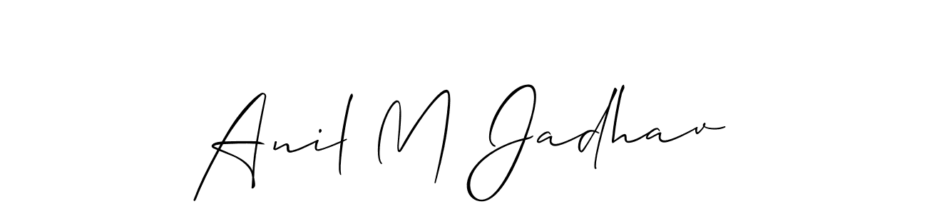 Make a beautiful signature design for name Anil M Jadhav. With this signature (Allison_Script) style, you can create a handwritten signature for free. Anil M Jadhav signature style 2 images and pictures png