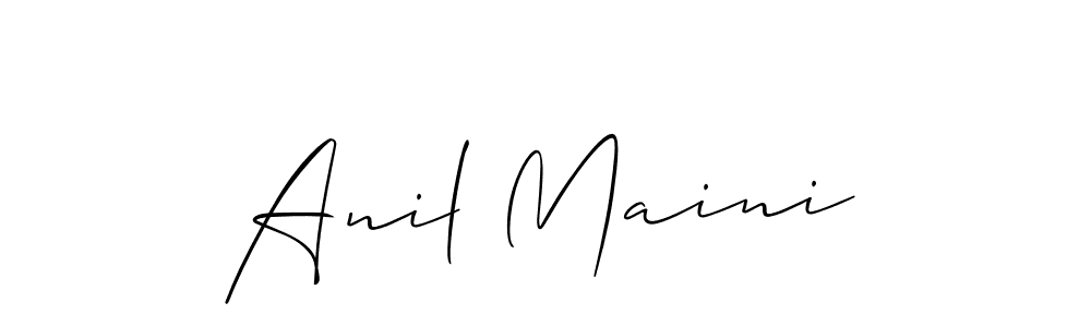 How to make Anil Maini signature? Allison_Script is a professional autograph style. Create handwritten signature for Anil Maini name. Anil Maini signature style 2 images and pictures png