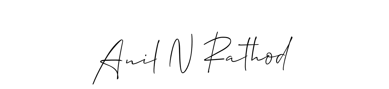 Use a signature maker to create a handwritten signature online. With this signature software, you can design (Allison_Script) your own signature for name Anil N Rathod. Anil N Rathod signature style 2 images and pictures png