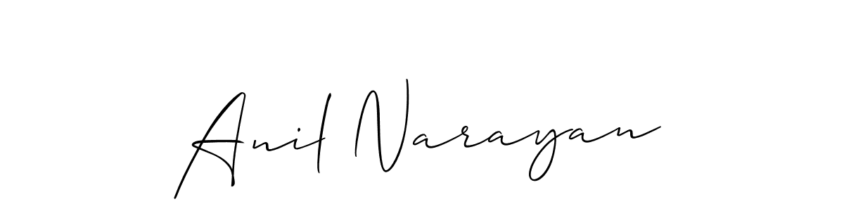 Design your own signature with our free online signature maker. With this signature software, you can create a handwritten (Allison_Script) signature for name Anil Narayan. Anil Narayan signature style 2 images and pictures png