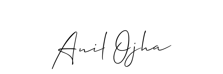 How to make Anil Ojha name signature. Use Allison_Script style for creating short signs online. This is the latest handwritten sign. Anil Ojha signature style 2 images and pictures png