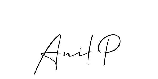 Check out images of Autograph of Anil P name. Actor Anil P Signature Style. Allison_Script is a professional sign style online. Anil P signature style 2 images and pictures png