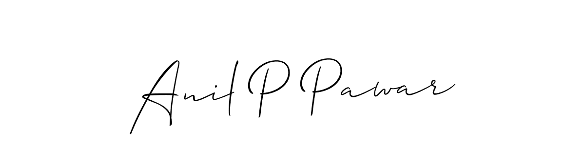 Allison_Script is a professional signature style that is perfect for those who want to add a touch of class to their signature. It is also a great choice for those who want to make their signature more unique. Get Anil P Pawar name to fancy signature for free. Anil P Pawar signature style 2 images and pictures png