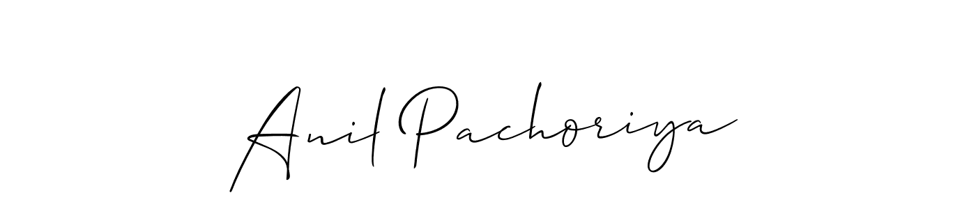 Design your own signature with our free online signature maker. With this signature software, you can create a handwritten (Allison_Script) signature for name Anil Pachoriya. Anil Pachoriya signature style 2 images and pictures png