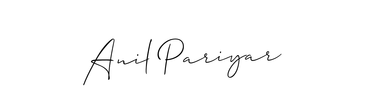 Make a beautiful signature design for name Anil Pariyar. With this signature (Allison_Script) style, you can create a handwritten signature for free. Anil Pariyar signature style 2 images and pictures png