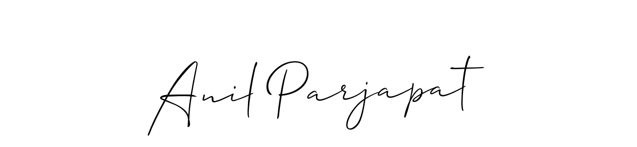 Design your own signature with our free online signature maker. With this signature software, you can create a handwritten (Allison_Script) signature for name Anil Parjapat. Anil Parjapat signature style 2 images and pictures png