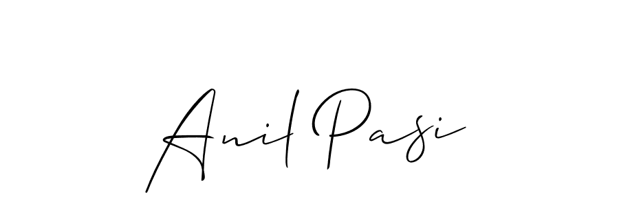 if you are searching for the best signature style for your name Anil Pasi. so please give up your signature search. here we have designed multiple signature styles  using Allison_Script. Anil Pasi signature style 2 images and pictures png