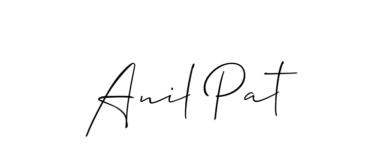 Anil Pat stylish signature style. Best Handwritten Sign (Allison_Script) for my name. Handwritten Signature Collection Ideas for my name Anil Pat. Anil Pat signature style 2 images and pictures png