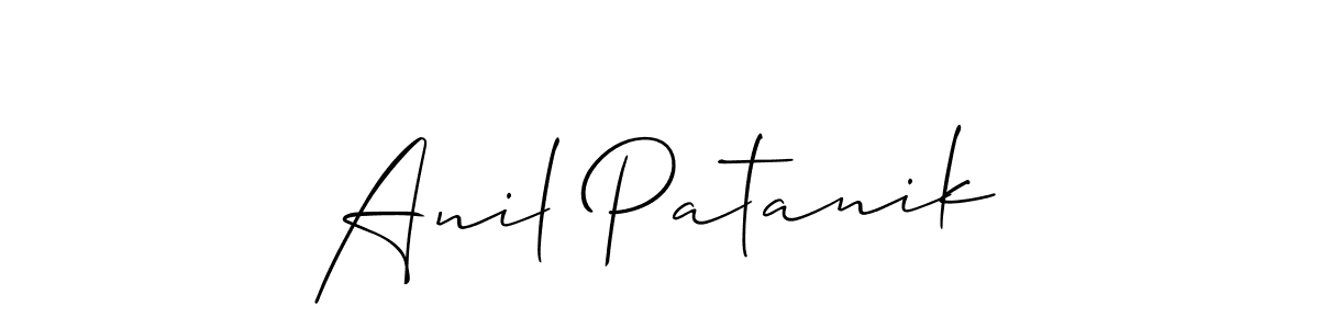 if you are searching for the best signature style for your name Anil Patanik. so please give up your signature search. here we have designed multiple signature styles  using Allison_Script. Anil Patanik signature style 2 images and pictures png