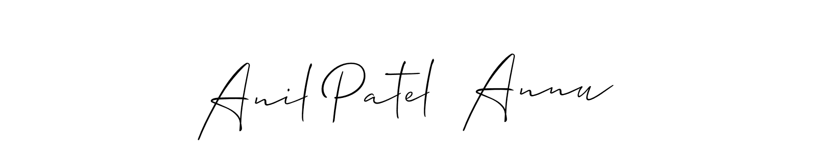 Use a signature maker to create a handwritten signature online. With this signature software, you can design (Allison_Script) your own signature for name Anil Patel  Annu. Anil Patel  Annu signature style 2 images and pictures png