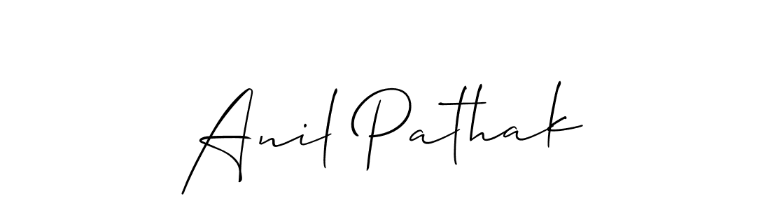 How to make Anil Pathak name signature. Use Allison_Script style for creating short signs online. This is the latest handwritten sign. Anil Pathak signature style 2 images and pictures png