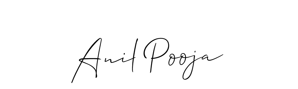 Design your own signature with our free online signature maker. With this signature software, you can create a handwritten (Allison_Script) signature for name Anil Pooja. Anil Pooja signature style 2 images and pictures png