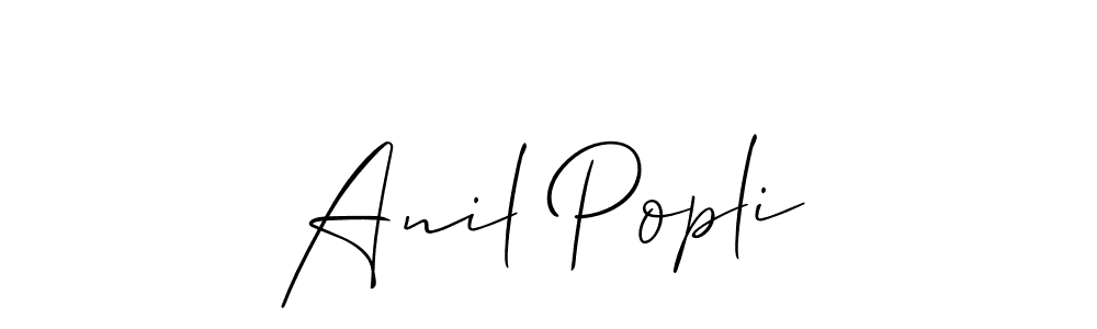 How to make Anil Popli name signature. Use Allison_Script style for creating short signs online. This is the latest handwritten sign. Anil Popli signature style 2 images and pictures png