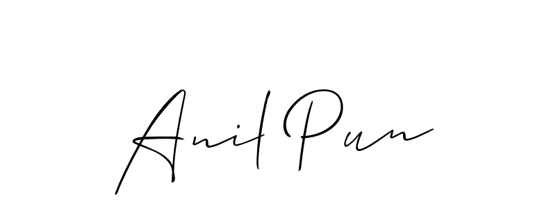 if you are searching for the best signature style for your name Anil Pun. so please give up your signature search. here we have designed multiple signature styles  using Allison_Script. Anil Pun signature style 2 images and pictures png