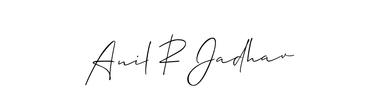 Allison_Script is a professional signature style that is perfect for those who want to add a touch of class to their signature. It is also a great choice for those who want to make their signature more unique. Get Anil R Jadhav name to fancy signature for free. Anil R Jadhav signature style 2 images and pictures png