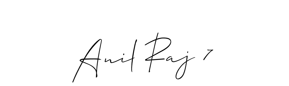 Make a beautiful signature design for name Anil Raj 7. With this signature (Allison_Script) style, you can create a handwritten signature for free. Anil Raj 7 signature style 2 images and pictures png