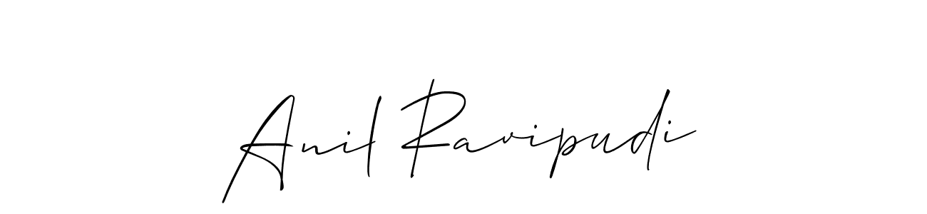 How to make Anil Ravipudi name signature. Use Allison_Script style for creating short signs online. This is the latest handwritten sign. Anil Ravipudi signature style 2 images and pictures png