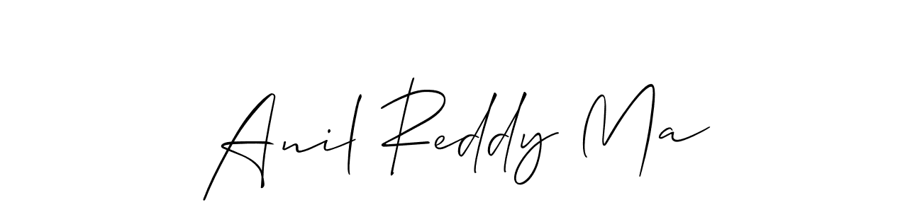 Use a signature maker to create a handwritten signature online. With this signature software, you can design (Allison_Script) your own signature for name Anil Reddy Ma. Anil Reddy Ma signature style 2 images and pictures png