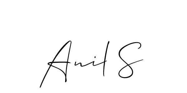 Create a beautiful signature design for name Anil S. With this signature (Allison_Script) fonts, you can make a handwritten signature for free. Anil S signature style 2 images and pictures png