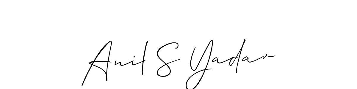 Design your own signature with our free online signature maker. With this signature software, you can create a handwritten (Allison_Script) signature for name Anil S Yadav. Anil S Yadav signature style 2 images and pictures png
