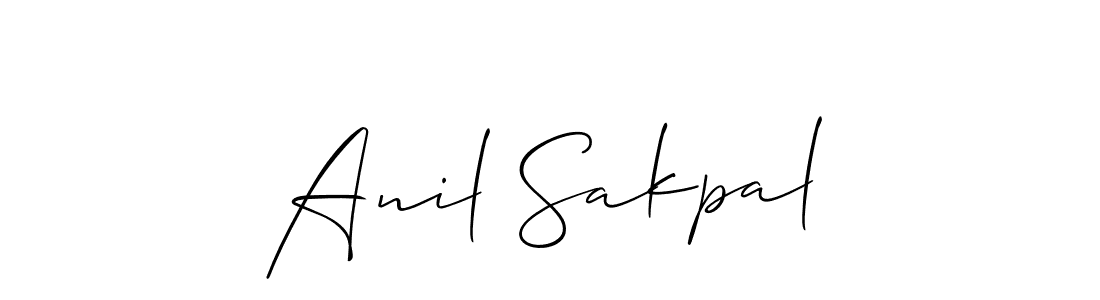 Make a beautiful signature design for name Anil Sakpal. With this signature (Allison_Script) style, you can create a handwritten signature for free. Anil Sakpal signature style 2 images and pictures png