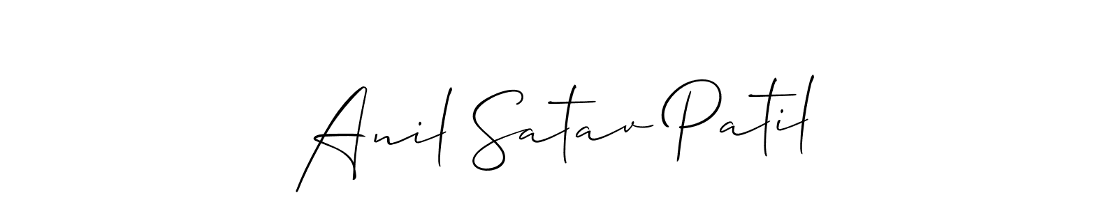 This is the best signature style for the Anil Satav Patil name. Also you like these signature font (Allison_Script). Mix name signature. Anil Satav Patil signature style 2 images and pictures png