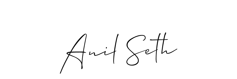 It looks lik you need a new signature style for name Anil Seth. Design unique handwritten (Allison_Script) signature with our free signature maker in just a few clicks. Anil Seth signature style 2 images and pictures png