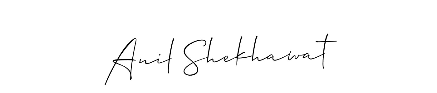 Create a beautiful signature design for name Anil Shekhawat. With this signature (Allison_Script) fonts, you can make a handwritten signature for free. Anil Shekhawat signature style 2 images and pictures png