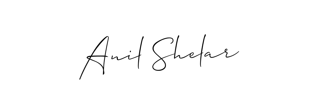 How to make Anil Shelar name signature. Use Allison_Script style for creating short signs online. This is the latest handwritten sign. Anil Shelar signature style 2 images and pictures png