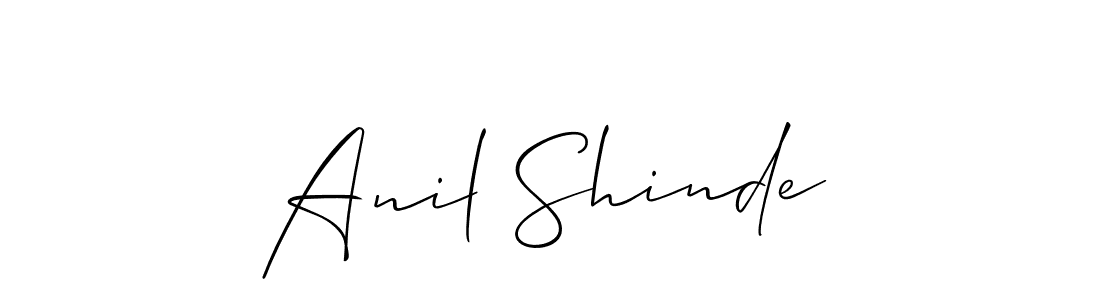 How to make Anil Shinde name signature. Use Allison_Script style for creating short signs online. This is the latest handwritten sign. Anil Shinde signature style 2 images and pictures png