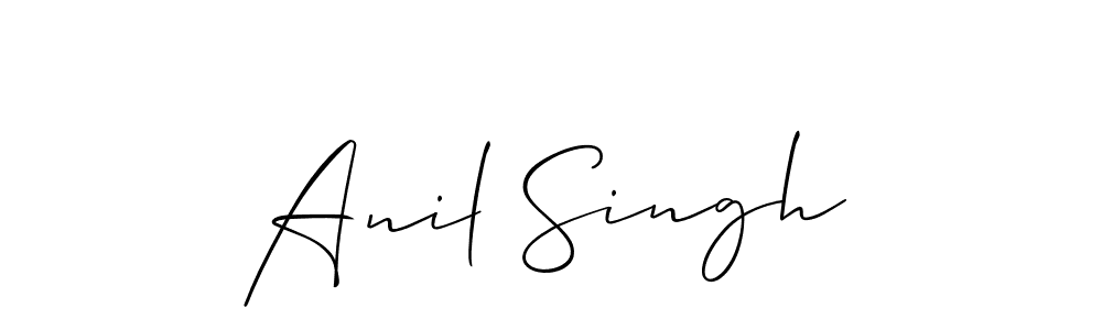 How to make Anil Singh name signature. Use Allison_Script style for creating short signs online. This is the latest handwritten sign. Anil Singh signature style 2 images and pictures png