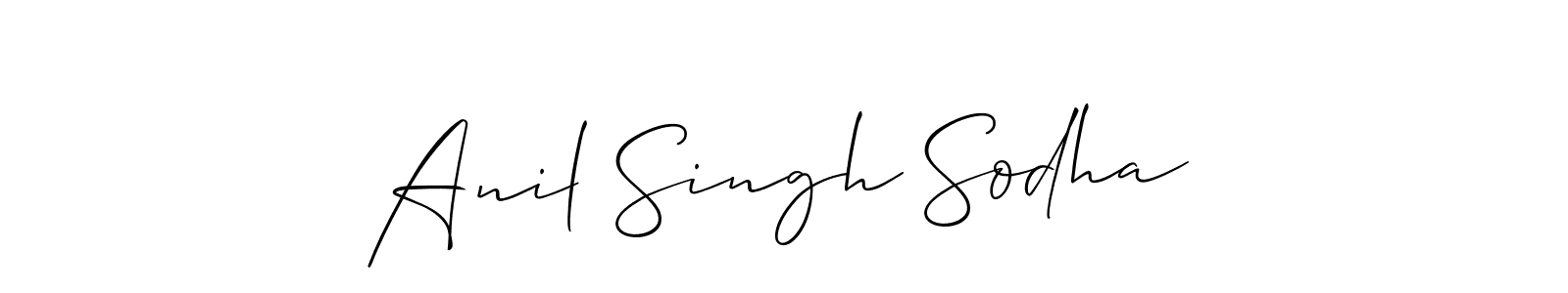 You should practise on your own different ways (Allison_Script) to write your name (Anil Singh Sodha) in signature. don't let someone else do it for you. Anil Singh Sodha signature style 2 images and pictures png