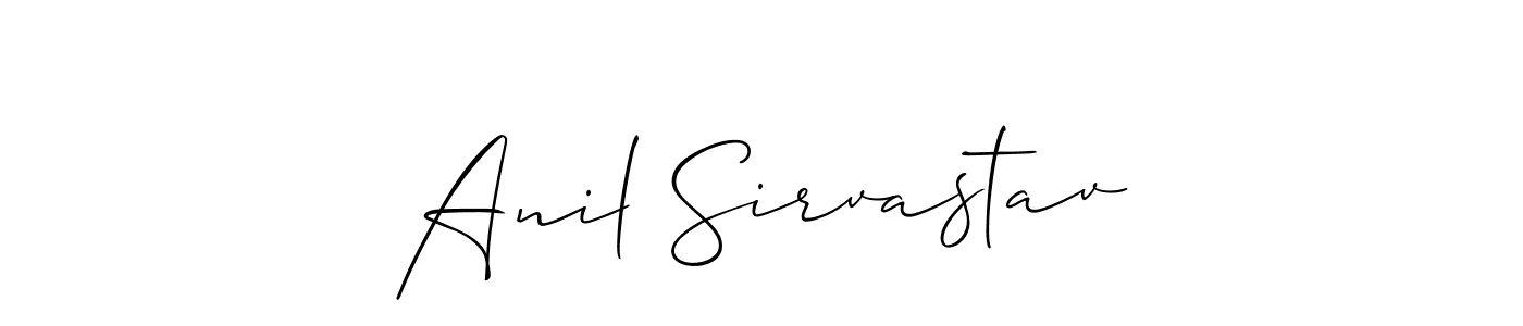 How to make Anil Sirvastav name signature. Use Allison_Script style for creating short signs online. This is the latest handwritten sign. Anil Sirvastav signature style 2 images and pictures png