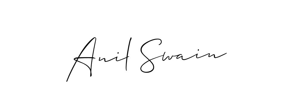 How to make Anil Swain name signature. Use Allison_Script style for creating short signs online. This is the latest handwritten sign. Anil Swain signature style 2 images and pictures png
