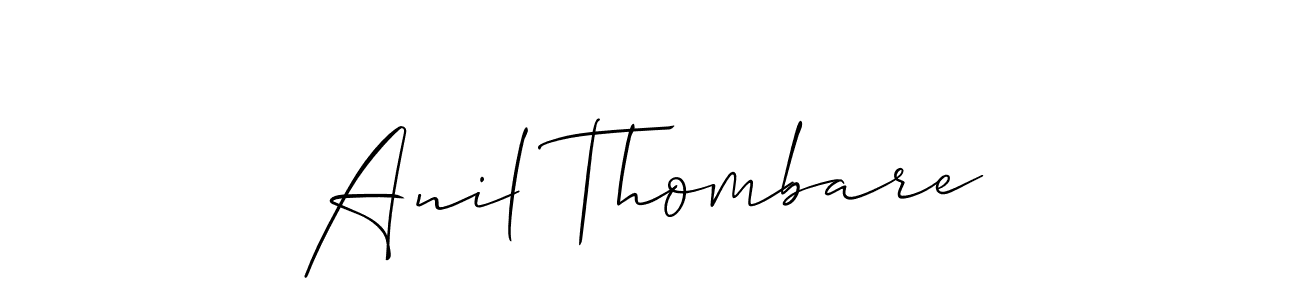 You should practise on your own different ways (Allison_Script) to write your name (Anil Thombare) in signature. don't let someone else do it for you. Anil Thombare signature style 2 images and pictures png