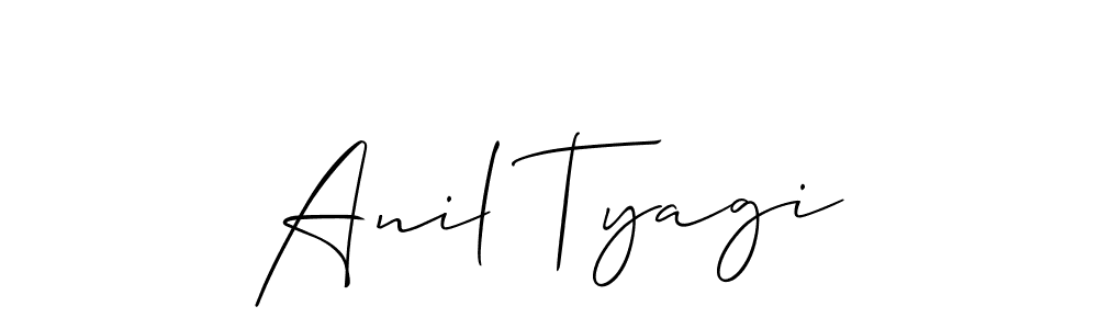 Use a signature maker to create a handwritten signature online. With this signature software, you can design (Allison_Script) your own signature for name Anil Tyagi. Anil Tyagi signature style 2 images and pictures png