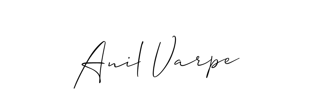 This is the best signature style for the Anil Varpe name. Also you like these signature font (Allison_Script). Mix name signature. Anil Varpe signature style 2 images and pictures png