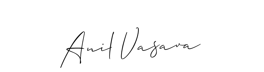 How to make Anil Vasava name signature. Use Allison_Script style for creating short signs online. This is the latest handwritten sign. Anil Vasava signature style 2 images and pictures png