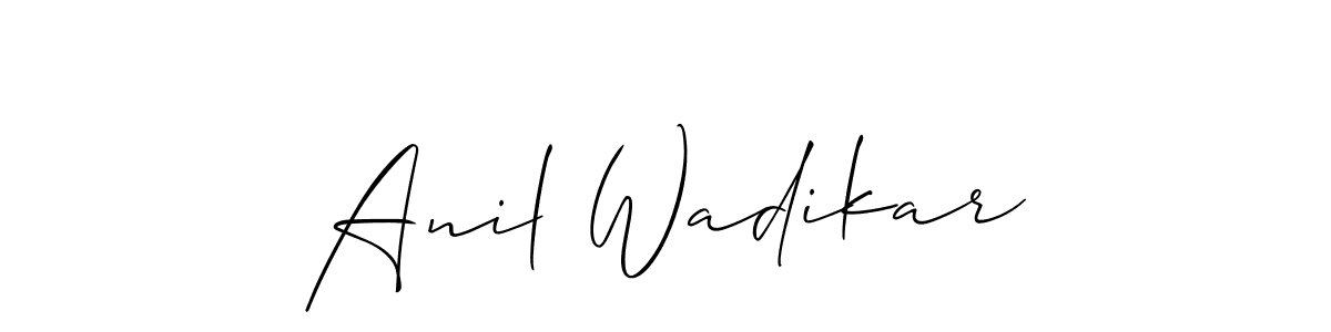 Allison_Script is a professional signature style that is perfect for those who want to add a touch of class to their signature. It is also a great choice for those who want to make their signature more unique. Get Anil Wadikar name to fancy signature for free. Anil Wadikar signature style 2 images and pictures png