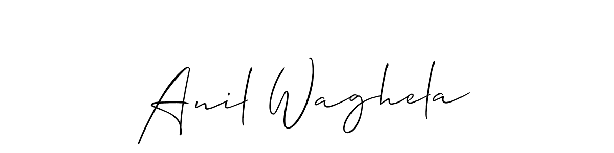 Use a signature maker to create a handwritten signature online. With this signature software, you can design (Allison_Script) your own signature for name Anil Waghela. Anil Waghela signature style 2 images and pictures png