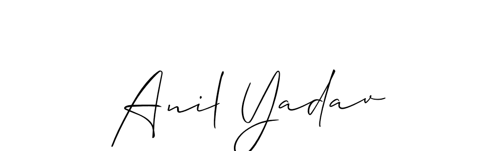Make a beautiful signature design for name Anil Yadav. With this signature (Allison_Script) style, you can create a handwritten signature for free. Anil Yadav signature style 2 images and pictures png