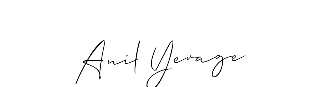 Best and Professional Signature Style for Anil Yevage. Allison_Script Best Signature Style Collection. Anil Yevage signature style 2 images and pictures png