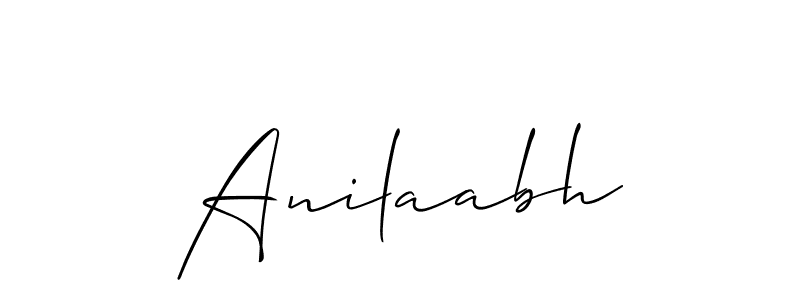 Also we have Anilaabh name is the best signature style. Create professional handwritten signature collection using Allison_Script autograph style. Anilaabh signature style 2 images and pictures png