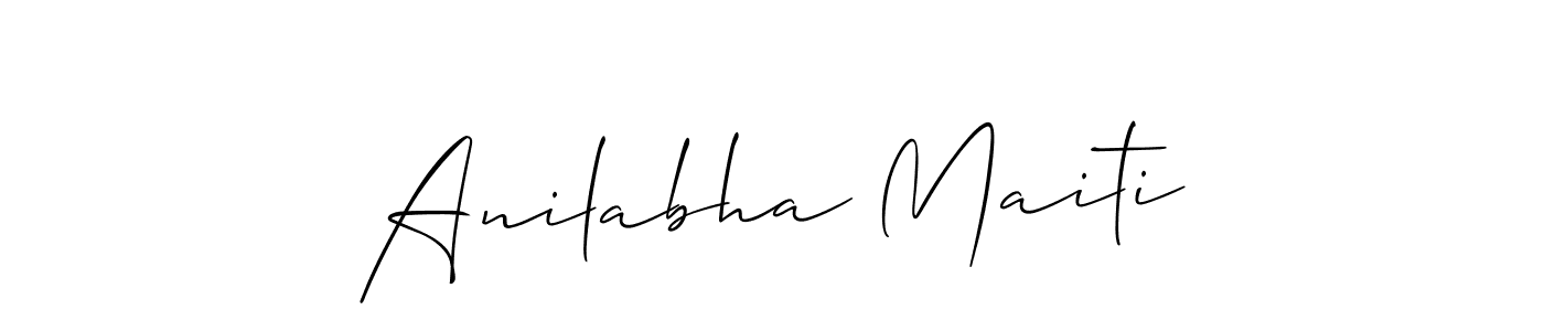 It looks lik you need a new signature style for name Anilabha Maiti. Design unique handwritten (Allison_Script) signature with our free signature maker in just a few clicks. Anilabha Maiti signature style 2 images and pictures png