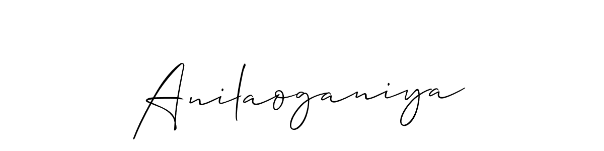 The best way (Allison_Script) to make a short signature is to pick only two or three words in your name. The name Anilaoganiya include a total of six letters. For converting this name. Anilaoganiya signature style 2 images and pictures png