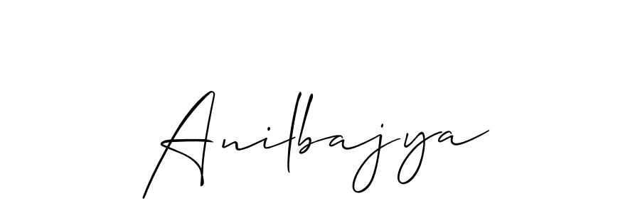 The best way (Allison_Script) to make a short signature is to pick only two or three words in your name. The name Anilbajya include a total of six letters. For converting this name. Anilbajya signature style 2 images and pictures png